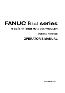5 R 30iB basic operator manual optional function B 83284EN 2 05 m0vuvw