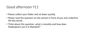 Macbeth Morality Analysis Lesson Plan