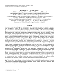 Evidence of Life on Mars: Astrobiology Review