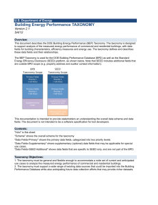 doe building energy performance taxonomy