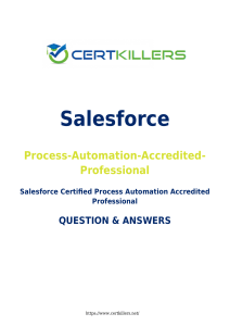 Unlocking Efficiency Process Automation Accredited Professional Test Questions