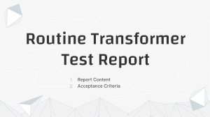 Transformer Test Report
