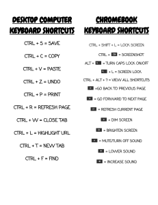 Keyboard Chromebook Shortcuts