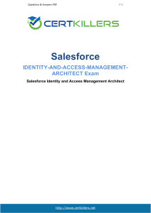Security Simplified: Identity and Access Management Architect Exam Notes