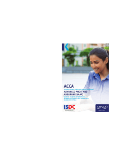 ACCA AAA Exam Kit: Advanced Audit & Assurance Practice