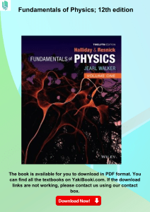 Fundamentals of Physics; 12th edition