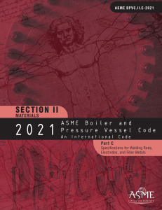 Ed.2021 ASME BPVC Section II Materials Part C, Specifications for Welding Rods, Electrodes, and Filler Metals