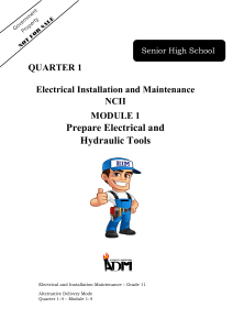 TVL-EIM11 Q1 Mod1 Prepare-Electronic-and-Hydraulic-Tools v3