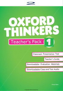 oxford thinkers 1 teachers guide