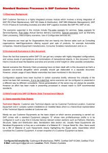 SAP CS Standard Process Document