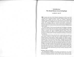 McCoy, Alfred and Ed de Jesus.2001.Philippine Social History (Introduction)