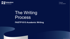 1 The Writing Process