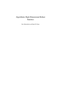 Algorithmic High-Dimensional Robust Statistics