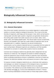 biologically influenced corrosion