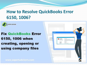 QuickBooks error code 6150