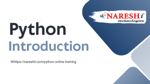 Python Introduction - Naresh IT