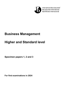Business management specimen papers  first assessment 2024   3 