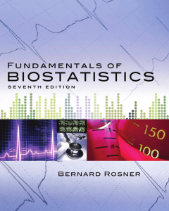 Fundamentals of Biostatistics (7th Edition)