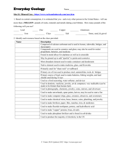 EverydayGeology-mineral webquest