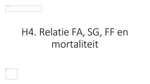 H4 FA, FF & SG mortaliteit studenten