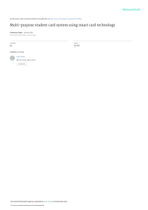   Multi Purpose  Student  Card  System  Using  Smart  Card  Technology  Omar  Djuhari  