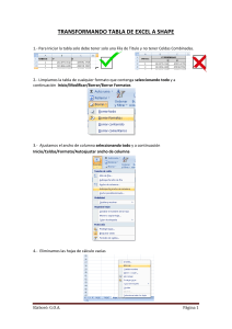 TRANSFORMANDO TABLA DE EXCEL A SHAPE