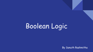 Boolean Logic short notes-Computer