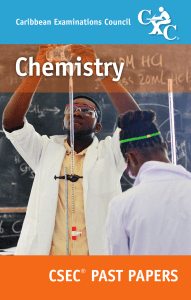 CSEC Chemistry Past Paper