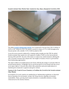 Scratch-resistant Glass Market Sales Analysis by Size, Share, Demand & Growth by 2034