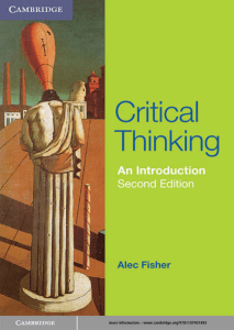 Critical Thinking- Alec Fisher