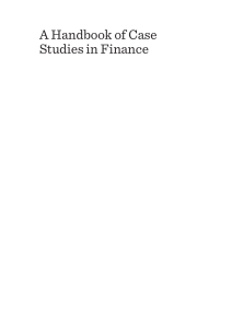 Tarika Sikarwar - A Handbook of Case Studies in Finance-Cambridge Scholars Publishing (2017)