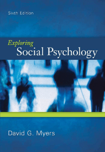 Exploring Social 6th Ed David G Mayer
