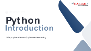 Python introduction - Naresh IT