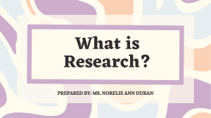 L1-WHAT IS RESEARCH