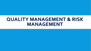 Quality & Risk management 5-7