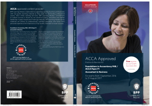 ACCA FAB/F1 Accountant in Business Practice Kit