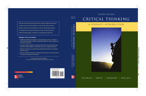 Critical Thinking 4th edition