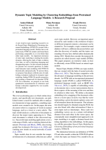 Dynamic Topic Modeling by Clustering Embeddings