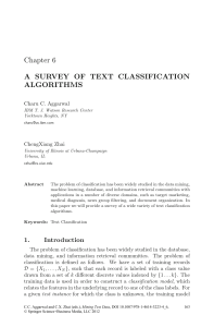A SURVEY OF TEXT CLASSIFICATION