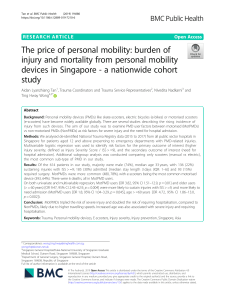 PMD Injury & Mortality in Singapore: A Cohort Study