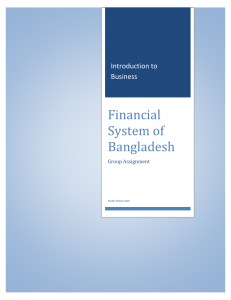 Financial System of Bangladesh (Group-1) Assignment