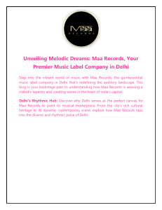 Unveiling Melodic Dreams Maa Records Your Premier Music Label Company in Delhi (1)