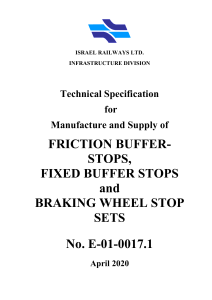 Technical Specifications Israel Railway