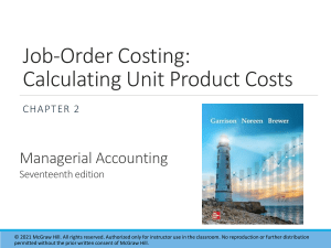 Job-Order Costing: Cost Flows and External Reporting