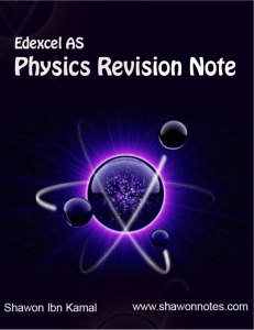IAL AS Physics Shawon Notes