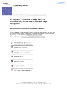 A review of renewable energy sources  sustainability issues and climate change mitigation