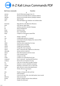 All Kali Linux Commands