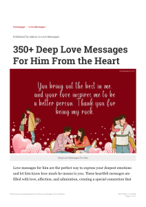 350+ Deep Love Messages For Him From the Heart