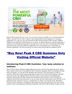 Peak 8 CBD Gummies Where To Buy CBD Gummies