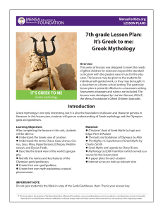 Lesson GreekMythology